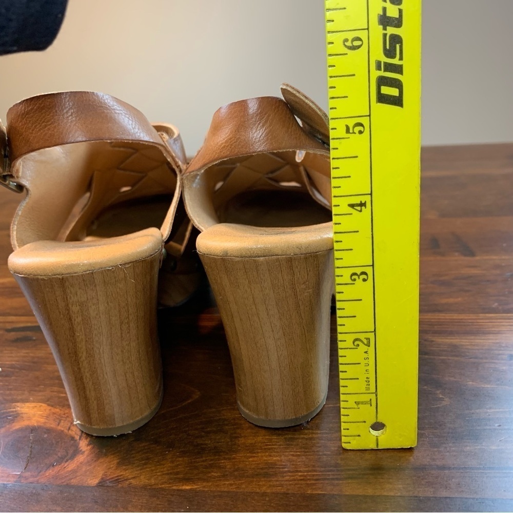 Korks Wynne vegan leather Platform Clog Sandal in Tan size 8 - Picture 10 of 15